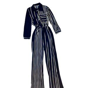 Long Sleeve Striped Jumpsuit [Used - Good]